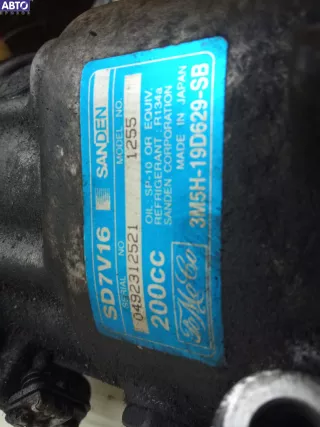 SD7V16 3M5H19D629SB Компрессор кондиционера Mazda 3 BK 1.6л TD Арт 54083813, вид 3