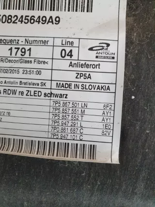 7P5867501 Обшивка потолка Porsche Cayenne 957 Арт DN121996, вид 10