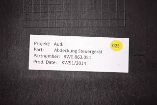 8W0863051 , art557656 Прочая запчасть Audi A4 B9 Арт 557656, вид 3