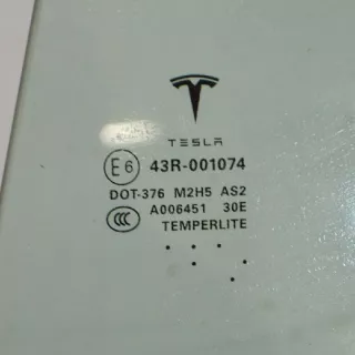 43R-001074A00645130E , art346816 Стекло двери задней левой Tesla model S Арт 346816, вид 1