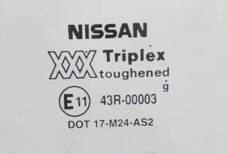 43R-00003 Стекло двери задней левой Nissan Primera 11 Арт 2033890, вид 2