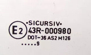 43R-000980 Стекло кузовное боковое правое Volkswagen Polo 3 Арт 2046176, вид 2