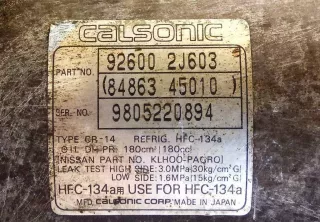 926002J603,9805220894 Компрессор кондиционера Nissan Primera 11 Арт 2058589, вид 3