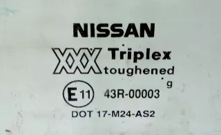 43R-00003 Стекло двери задней правой Nissan Primera 10 Арт 2046333, вид 2