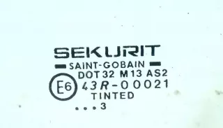 43R-00021 Стекло кузовное боковое правое Ford Mondeo 1 Арт 2044423, вид 2