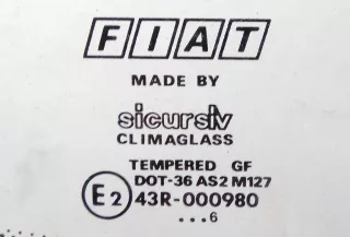 43R-000980 Стекло кузовное боковое правое Fiat Bravo 1 Арт 2046116, вид 2