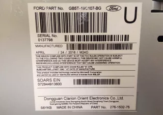 GB5T-19C107-BG Магнитола Ford Explorer 5 restailing Арт 2037888, вид 4