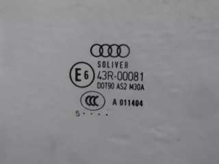  Стекло двери задней левой Audi A6 C6 (S6,RS6) Арт 00109024-2, вид 2