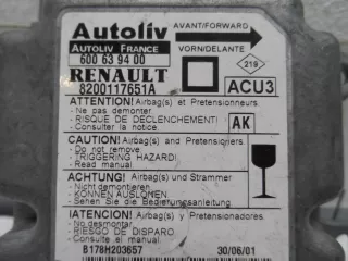 600639400 Блок управления подушек безопасности Renault Megane 2 Арт 00168273, вид 2