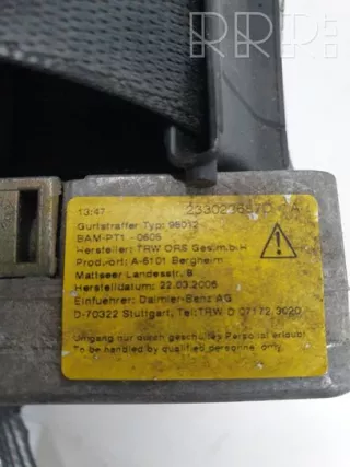 a2038600986, , 233022687d , artAVO4716 Ремень безопасности Mercedes C W203 Арт AVO4716, вид 4