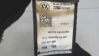 5c6857805 Ремень безопасности задний левый Volkswagen Jetta 6 Арт 8066009, вид 2