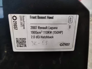 7751475999 Капот RENAULT LAGUNA X 2007 Renault Laguna 3 Арт AV30995, вид 3