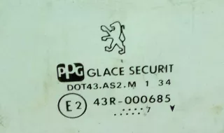43R-000685 Стекло двери передней левой Peugeot 406 Арт 2045038, вид 2
