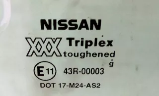 43R-00003 Стекло двери задней правой Nissan Primera 11 Арт 2046383, вид 2