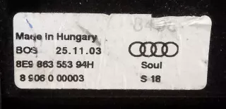 8906000003 Шторка багажника Audi A4 B6 Арт 2017969, вид 3
