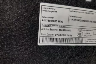 A1176907000, 9E83 , art3376930 Ковер багажника Mercedes CLA c117 Арт 3376930, вид 2