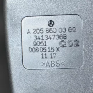 A2058600369 , art73004 Ремень безопасности задний правый Mercedes C W205 Арт 73004, вид 3