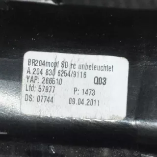 A2048306254 , art59548 Дефлектор обдува салона Mercedes C W204 Арт 59548, вид 3