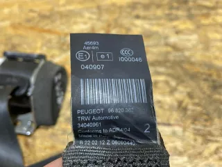 34040961,96820362 Ремень безопасности задний правый Peugeot 3008 1 Арт 26687, вид 3