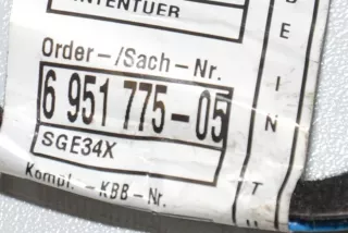 6930633, 6951775, 6938226 , art968148 Проводка двери BMW 3 E90/E91/E92/E93 Арт 968148, вид 6