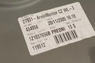 1Z1837656B , art9205720 Стеклоподъемник задний правый Skoda Octavia A5 Арт 9205720, вид 2