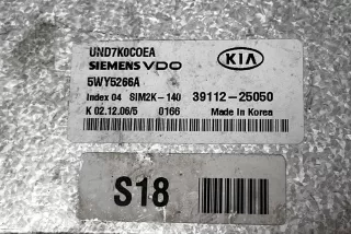 391225050, 5WY5266A , art9665229 Блок управления двигателем Kia Carens 2 Арт 9665229, вид 2