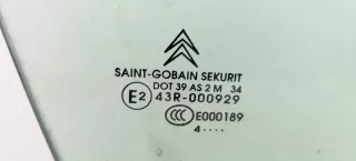 9202G6 Стекло двери передней правой Citroen C5 1 Арт 2092100, вид 2