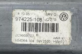 3C9959703, 974225108 , art10347612 Моторчик стеклоподъемника задний левый Volkswagen Passat B6 Арт 10347612, вид 3
