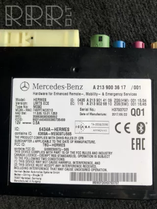a2139003617, a2139026810, a2139014109 , artEUP253 Блок Bluetooth Mercedes E W213 Арт EUP253, вид 1
