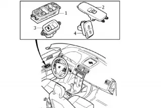 30710787, 30710788, 8663815 , art3053618 Кнопка стеклоподъемника переднего левого Volvo S40 2 Арт 3053618, вид 6