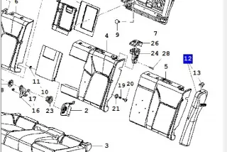 1225030, 1203819, 13324568 , art3053060 Сиденье заднее Saab 9-5 2 Арт 3053060, вид 3