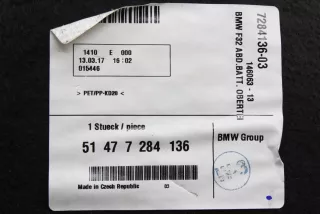 7284136 , art7817566 Пластик салона BMW 4 F32/F33/GT F36 Арт 7817566, вид 5