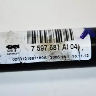 7597681AI , art577162 Полуось задняя (приводной вал, ШРУС) BMW 3 F30/F31/GT F34 Арт 577162, вид 3