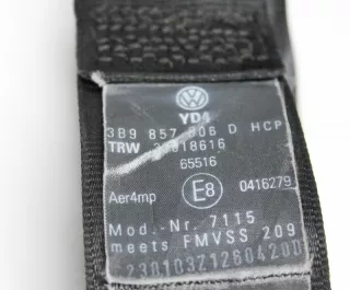 3B9857806D , art562913 Ремень безопасности задний правый Volkswagen Passat B5 Арт 562913, вид 3