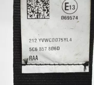 5C6857806D , art560039 Ремень безопасности задний правый Volkswagen Jetta 6 Арт 560039, вид 3