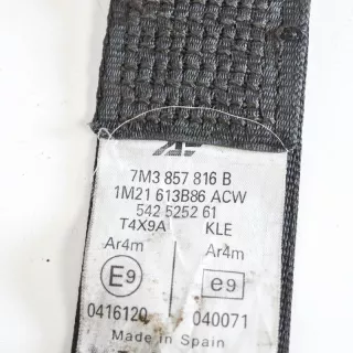 7M3857816B , art571569 Ремень безопасности задний правый Volkswagen Sharan 1 restailing Арт 571569, вид 3