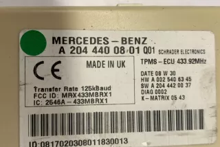 A2044400801 , art2916833 Блок контроля давления в шинах Mercedes C W204 Арт 2916833, вид 8