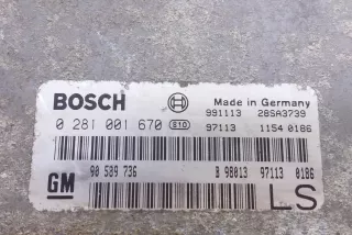 0281001670, 90589736 , art7863482 Блок управления двигателем Opel Astra G 1.7л Арт 7863482, вид 4