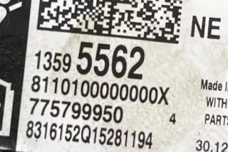 775799950, 13595562, 8110100000000X , art11082177 Блок AirBag Opel Astra K Арт 11082177, вид 3