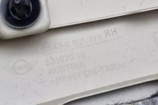 9801278, 51439801278, 52107010 , art10798916 Обшивка стойки центральной правой MINI COUNTRYMAN R60 Арт 10798916, вид 2