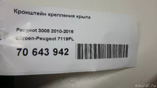 7119PL Citroen-Peugeot Кронштейн крепления крыла Peugeot 3008 1 Арт E70643942, вид 9
