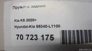 55340L1100 Hyundai-Kia Пружина задняя Kia K5 3 Арт E70723175, вид 8