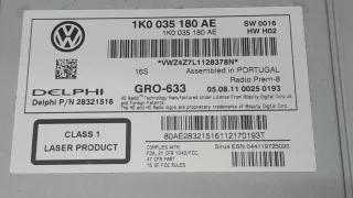 1K0035180AE,28321516 Магнитола (аудио система) Volkswagen Tiguan 1 Арт 20010904, вид 2
