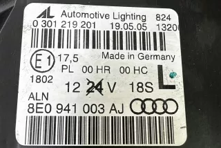 8E0941003AJ, 0301219201 , art13879304 Фара левая Audi A4 B7 Арт 13879304, вид 2