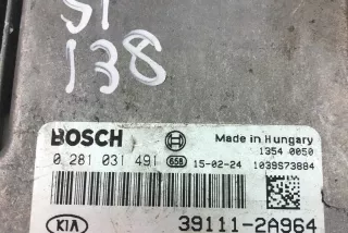 39111-2A964, 0281031491 , art15030839 Блок управления двигателем Kia Ceed 2 Арт 15030839, вид 2
