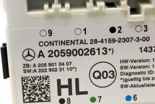 A2059002613 , art12813487 Блок управления двери задней левой Mercedes C W205 Арт 12813487, вид 4