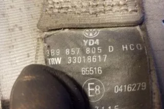 3B9857805D , art12704224 Ремень безопасности задний левый Volkswagen Passat B5 Арт 12704224, вид 4