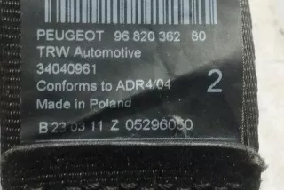 9682036280 , art8553232 Ремень безопасности задний правый Peugeot 3008 1 Арт 8553232, вид 3