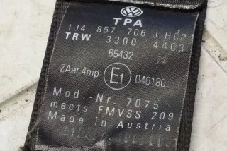 1J4857706J, 33004403, 27213118 , art8553543 Ремень безопасности передний левый Volkswagen Golf 4 Арт 8553543, вид 2