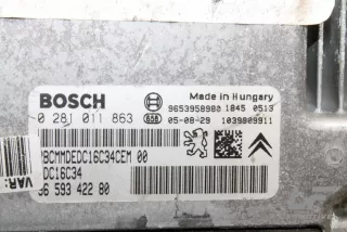 0281011863, 9659342280 , art3050458 Блок управления двигателем Peugeot 307 Арт 3050458, вид 2